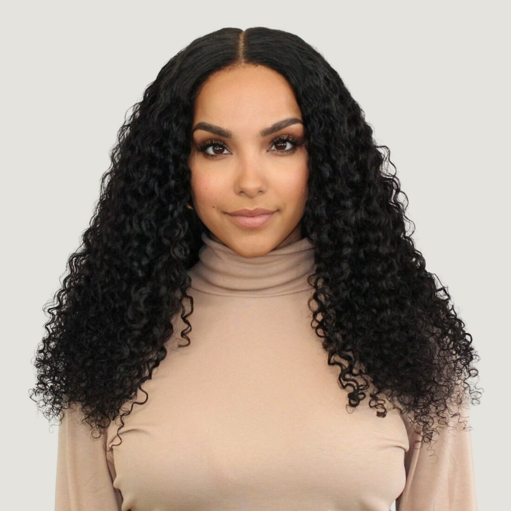 Natural Black Loose Curly HD Lace Wigs