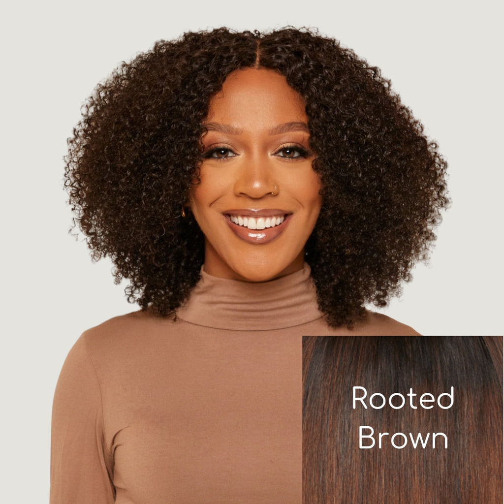 Natural Black Kinky Curly HD Lace Wigs