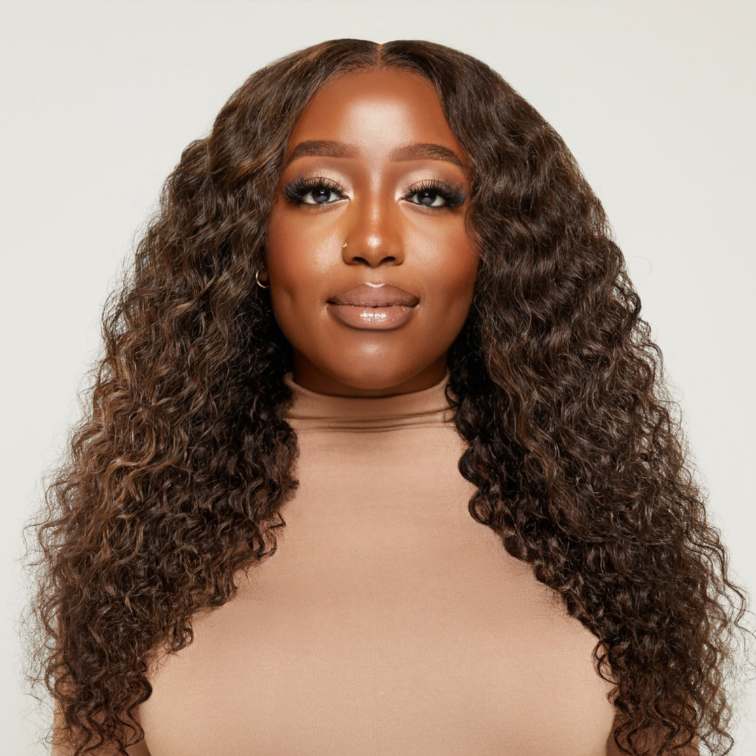 Very Wavy 5X5 HD Lace Closure Wig in 18", Highlights