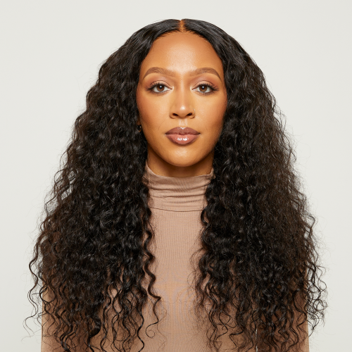 Natural Black Very Wavy HD Lace Wigs